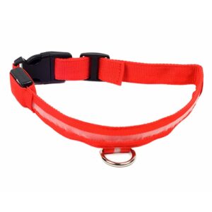 Zgarda iluminata cu LED Rosu, pentru caine sau pisica,AVX-AG232R