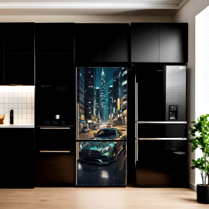 Folie imprimata color pentru decor Frigider, dimensiune 200 x 90cm, model: AVX-FR09